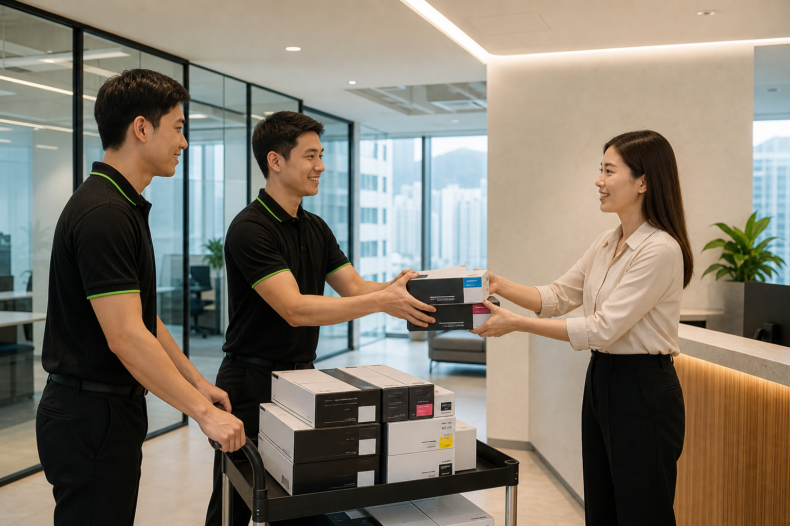 專業團隊到辦公室收走全新打印耗材