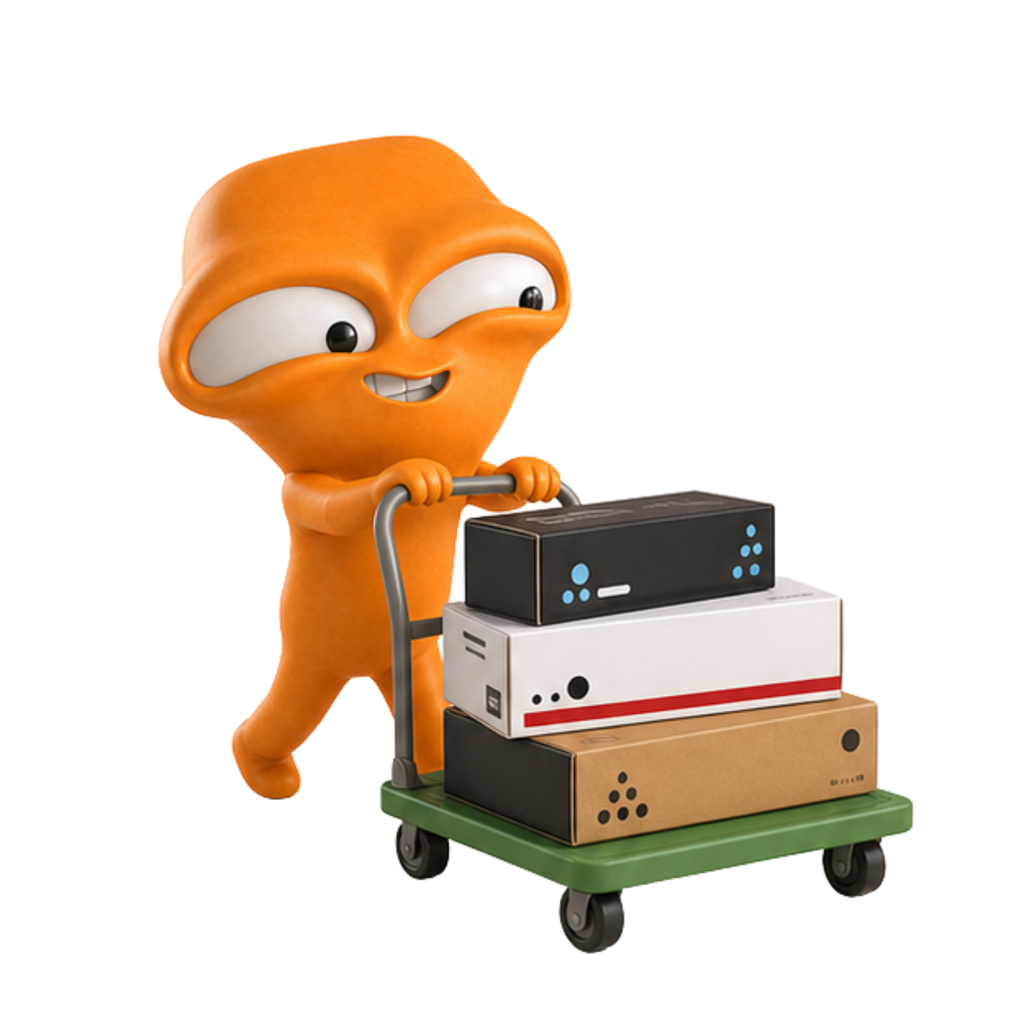 Mascot moving printer consumables