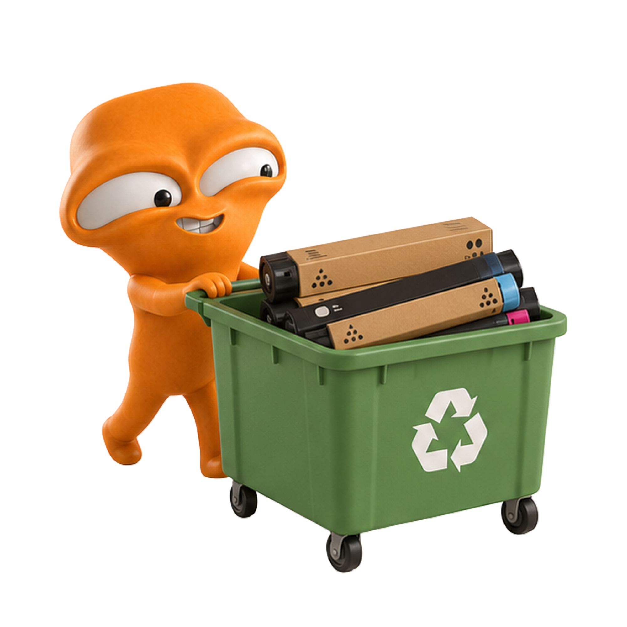 Mascot moving printer consumables